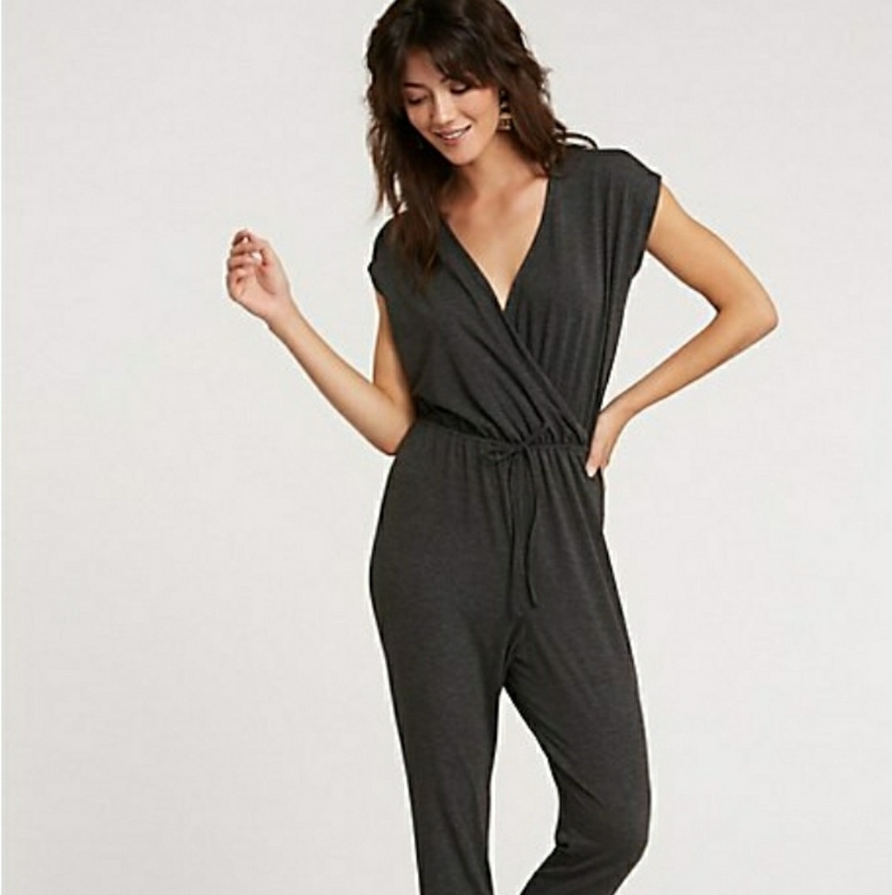 Charlotte Russe wrap jogger leg jumpsuit